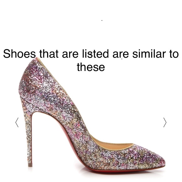 Glitter pumps with red bottoms - Picture 9 of 10